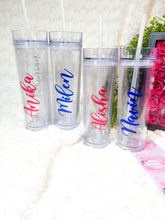 Load image into Gallery viewer, Personalized Clear Skinny Tumbler