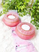 Load image into Gallery viewer, Mandala Candle Holders, Candle Holders, Resin Candle Holders (Shades of Rose Gold)