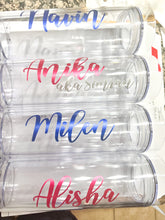 Load image into Gallery viewer, Personalized Clear Skinny Tumbler