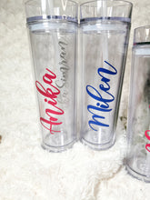Load image into Gallery viewer, Personalized Clear Skinny Tumbler