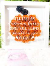 Load image into Gallery viewer, Pumpkin and Fall Shadowbox with Paper Flowers | Mother's Day Gift | Birthday Gift | Anniversary Gift