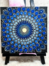 Load image into Gallery viewer, Mandala Hand Painted Canvas | Wall art (Shades Of Blue)