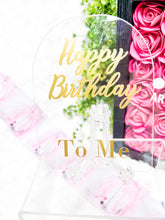 Load image into Gallery viewer, Acrylic Round Or Tombstone Cake Toppers - Personalized