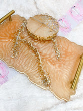 Load image into Gallery viewer, Champagne and Gold Flakes Tray - Perfect for jewelry or decor