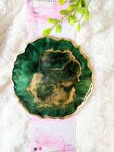 Load image into Gallery viewer, Ever Green and Gold Galaxy Coasters - Perfect for Barware or Decor (Set of 2)