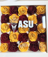Load image into Gallery viewer, Personalized ShadowBox with Paper Flowers | High School Graduation Gift | College Acceptance Gift