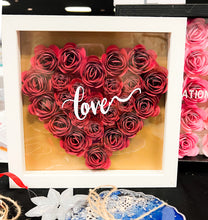 Load image into Gallery viewer, LOVE Personalized Shadowbox with Paper Flowers | Mother's Day Gift | Birthday Gift | Anniversary Gift