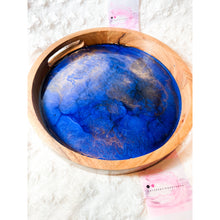 Load image into Gallery viewer, Wooden Resin Tray - with Gold Leaf/Resin/Serving Tray/Handmade/Art/Gift/Resin Art
