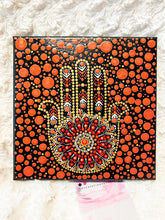 Load image into Gallery viewer, Hamsa Hand Dot Paintings Hand Painted Canvas | Wall art
