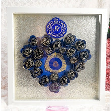 Load image into Gallery viewer, Wedding Memory keepsake Shadowbox with Paper Flowers | Anniversary Gift
