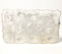 Load image into Gallery viewer, White Marble and Gold Tray - Perfect for jewelry or decor
