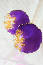 Load image into Gallery viewer, Purple Haze and Gold  Coasters - Perfect for Barware or Decor (Set of 2)
