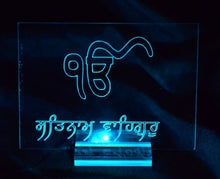 Load image into Gallery viewer, Engraved Acrylic Signs - Ik Onkar, Om, Ganesh &amp; Khanda
