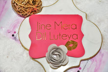 Load image into Gallery viewer, Punjabi - &quot;Jine Mera Dil Luteya&quot; Hot Foil Valentine&#39;s Day Card, handmade card
