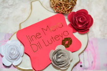 Load image into Gallery viewer, Punjabi - &quot;Jine Mera Dil Luteya&quot; Hot Foil Valentine&#39;s Day Card, handmade card
