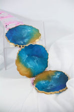 Load image into Gallery viewer, Golden Beach with Waves Coasters - Perfect for Barware or Decor (Set of 2)
