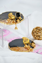 Load image into Gallery viewer, Black and Gold Coasters - Perfect for Barware or Decor (Set of 2)

