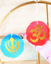 Load image into Gallery viewer, Religious Ornaments, Khanda hanging Ornament (set of 2)
