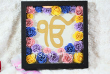 Load image into Gallery viewer, Ik Onkar ShadowBox with Paper Flowers | Home Decor
