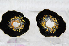 Load image into Gallery viewer, Black/Gold with Gem Geode Coasters - Perfect for Decor (Set of 2)
