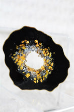 Load image into Gallery viewer, Black/Gold with Gem Geode Coasters - Perfect for Decor (Set of 2)
