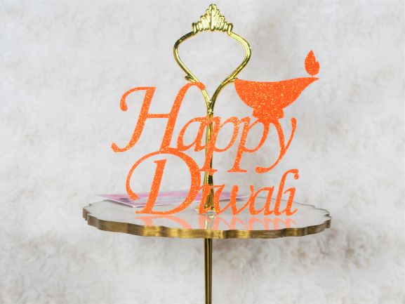 Happy Diwali Edible Cake Topper Image ABPID54339 – A Birthday Place