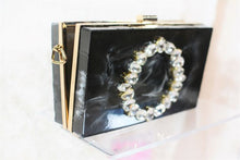 Load image into Gallery viewer, Black Marble Resin Clutch
