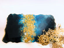 Load image into Gallery viewer, Deep Jade/Black and Gold Tray - Perfect for jewelry or decor
