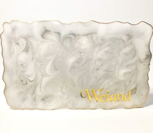 Load image into Gallery viewer, White Marble and Gold Tray - Perfect for jewelry or decor
