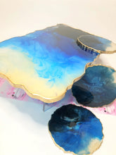 Load image into Gallery viewer, Deep Blue Sea and Gold Tray - Perfect for jewelry or decor
