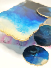 Load image into Gallery viewer, Deep Blue Sea and Gold Tray - Perfect for jewelry or decor
