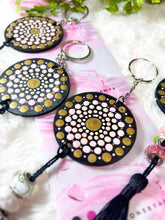 Load image into Gallery viewer, Mandala Art Wooden Keychain - Light Pink
