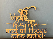 Load image into Gallery viewer, Bless this Home with Khanda, Ik Onkar or OM - Personalized Home Signs
