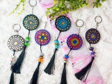 Load image into Gallery viewer, Mandala Art Wooden Keychain - Rainbow
