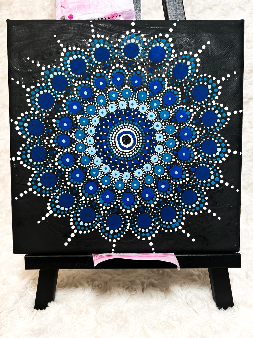 Mandala Hand Painted Canvas | Wall art (Evil Eye)