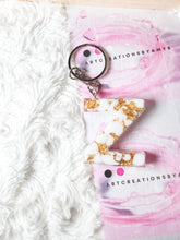 Load image into Gallery viewer, Initial Keychain, Personalized Resin Letter Keychain - White
