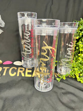 Load image into Gallery viewer, Personalized Clear Skinny Tumbler
