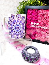 Load image into Gallery viewer, Mandala Hand Painted Mug (Shade of Purple)
