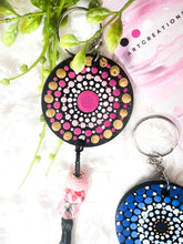 Load image into Gallery viewer, Mandala Art Wooden Keychain - Pink
