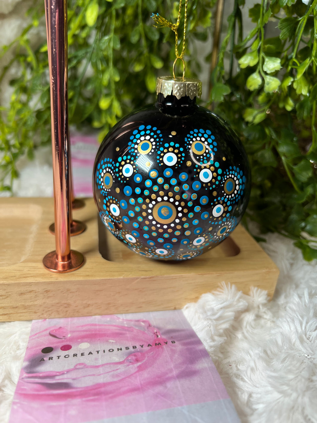 Christmas Tree Ornament - Mandala inspired - Teal