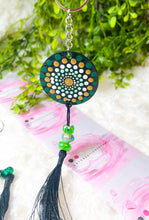 Load image into Gallery viewer, Mandala Art Wooden Keychain - Green
