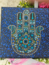 Load image into Gallery viewer, Hamsa Hand Dot Paintings Hand Painted Canvas | Wall art
