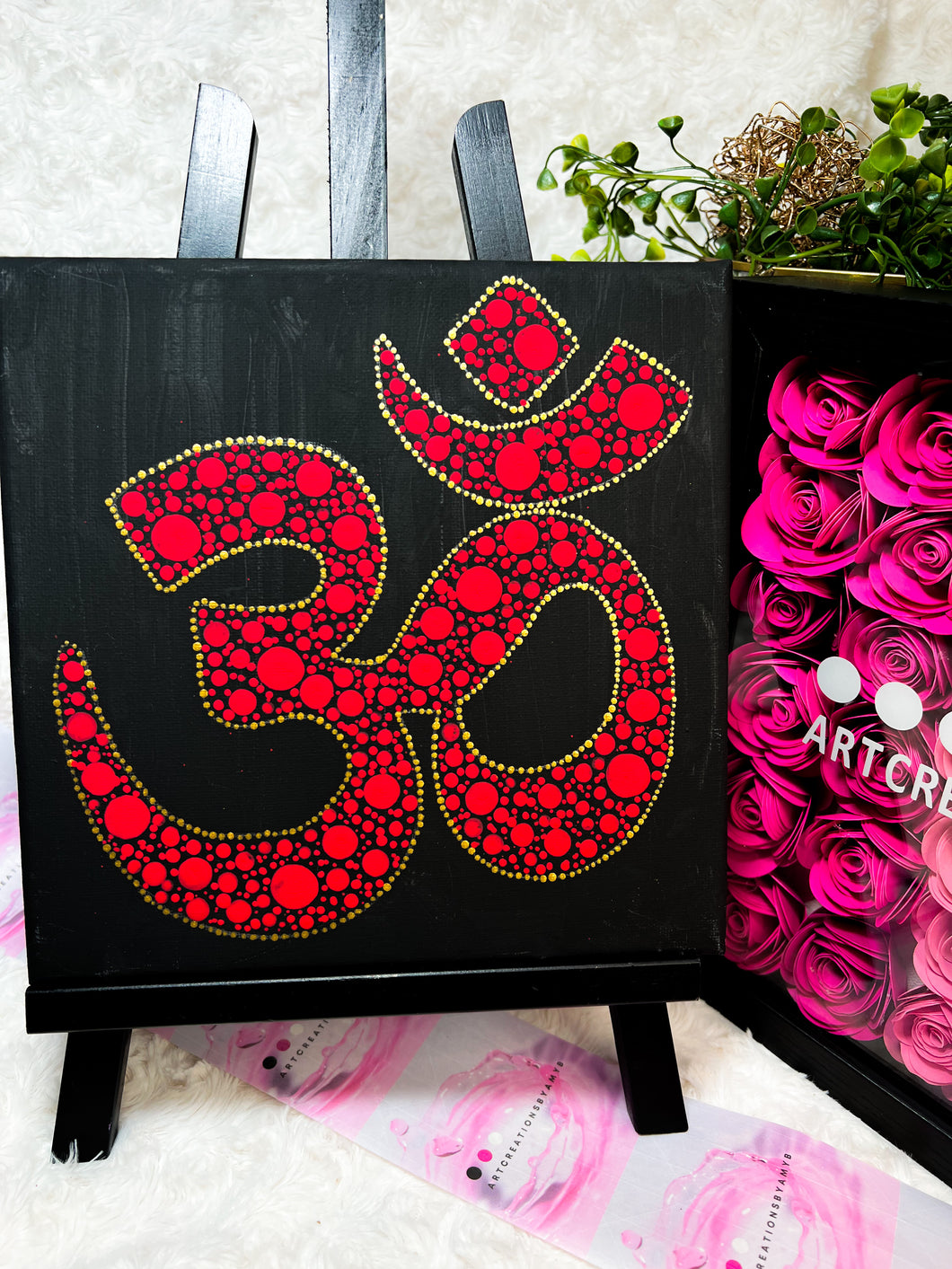 Religious OM Hand Painted Canvas | Wall art