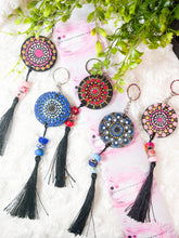 Load image into Gallery viewer, Mandala Art Wooden Keychain - Evil Eye
