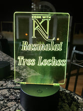 Load image into Gallery viewer, Engraved / Etched LED Menu signs with LED base
