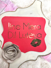 Load image into Gallery viewer, Punjabi - &quot;Jine Mera Dil Luteya&quot; Hot Foil Valentine&#39;s Day Card, handmade card
