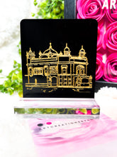 Load image into Gallery viewer, Gold engraved black Acrylic Signs - Harmandir Sahib
