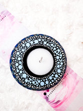 Load image into Gallery viewer, Mandala Candle Holders, Candle Holders, Resin Candle Holders (Shades of Blue)
