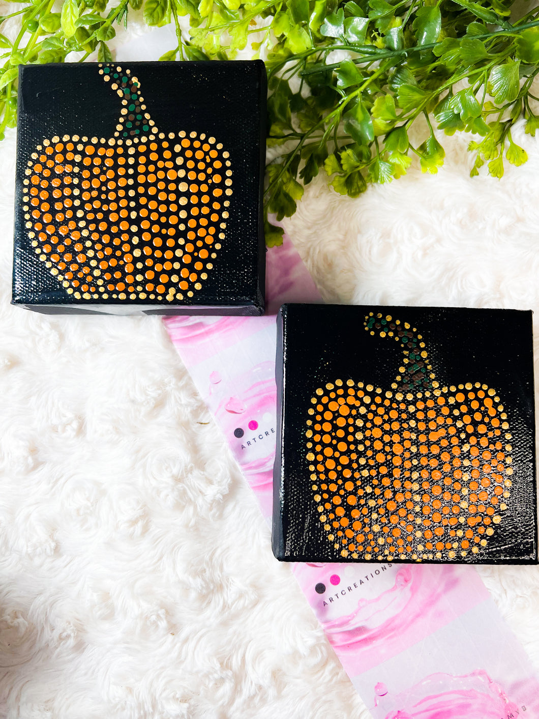 Pumpkin Love - Dot Painting