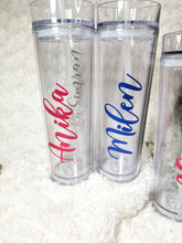 Load image into Gallery viewer, Personalized Clear Skinny Tumbler
